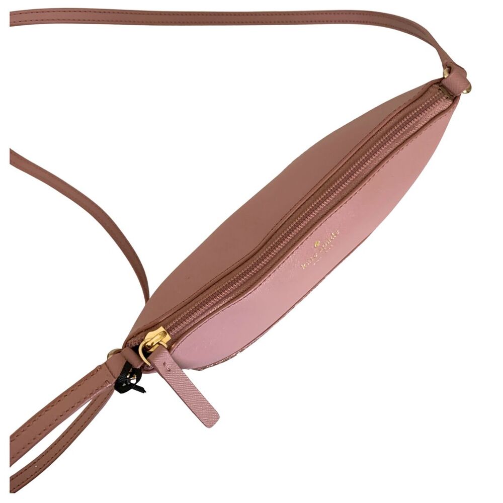 Kate Spade Dusty Pink Ramsey Glitter Crossbody Bag Saffiano Style NWT - Picture 7 of 10